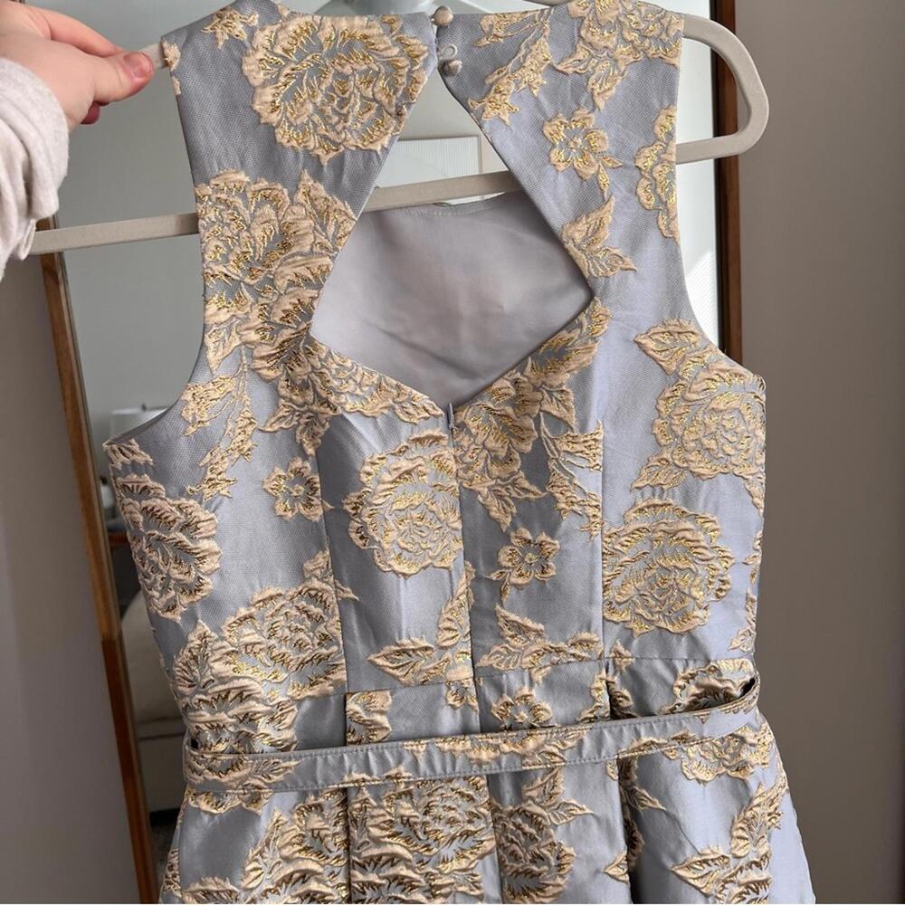 Blue and Gold Floral Dress - Picture 5 of 5
